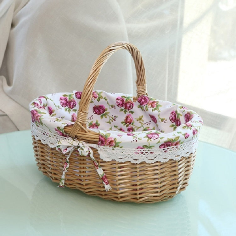 Hand-woven Picnic Basket Sackcloth Rattan Storage Basket — view 17
