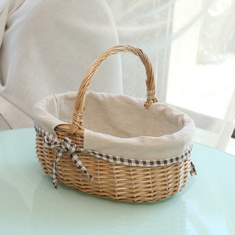 Hand-woven Picnic Basket Sackcloth Rattan Storage Basket — view 21
