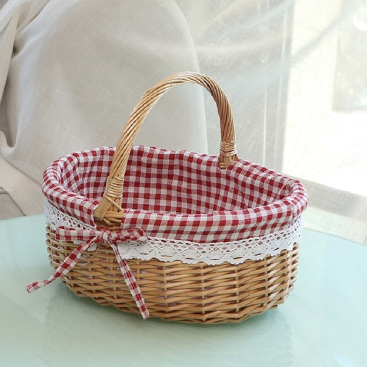 Hand-woven Picnic Basket Sackcloth Rattan Storage Basket — view 12