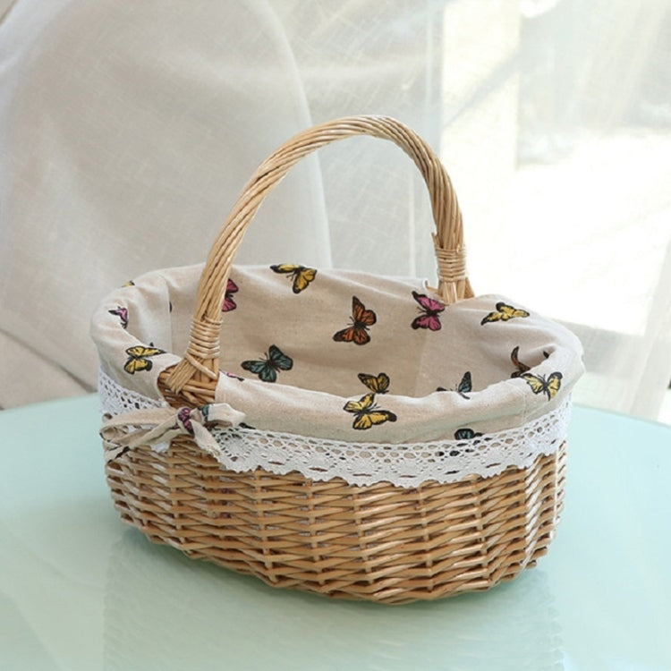 Hand-woven Picnic Basket Sackcloth Rattan Storage Basket — view 20