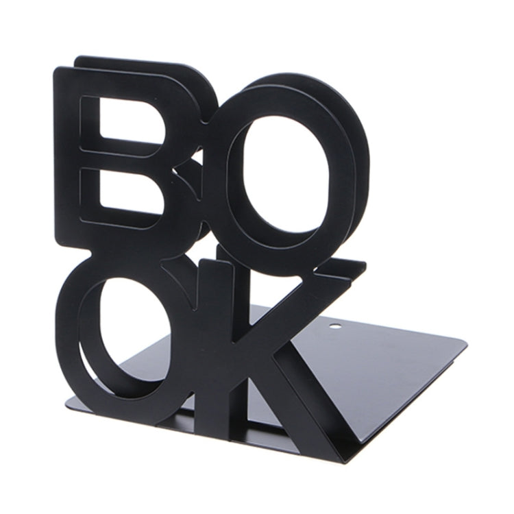Alphabet Shaped Iron Metal Bookends Support Holder Desk Stands For Books