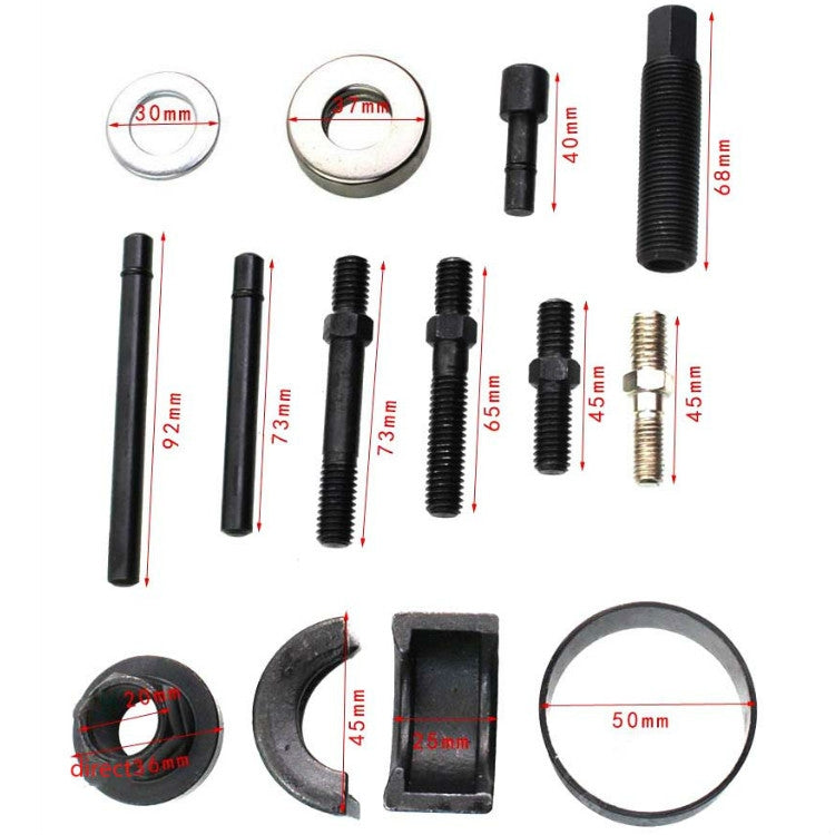 For Buick / Ford Power Steering Wheel Pulley Disassembler Drive Wheel Working Direction Power Steering Pump Disassembly Tool, 12 In 1
