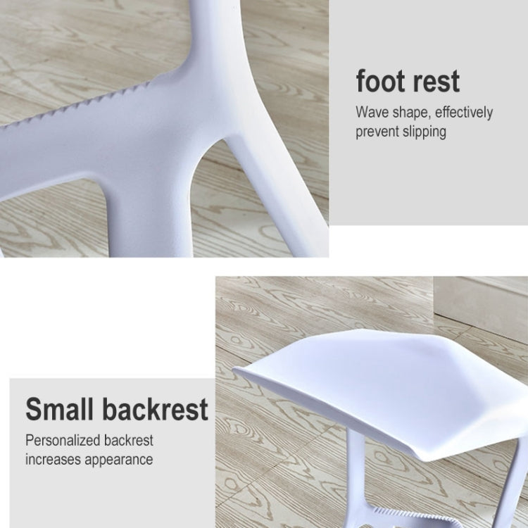Simple Personality High Bar Stool Plastic Bar Chair Cafe Nordic Geometry Chair — view 4