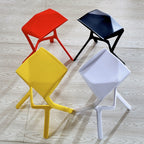 Simple Personality High Bar Stool Plastic Bar Chair Cafe Nordic Geometry Chair — view 5