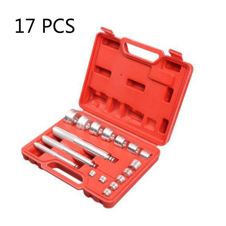 Small Aluminum Alloy Bearing Disassembly Tool Bearing Installation Extractor — 17 In 1(Red)