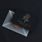 6 PCS Creative Business Bronzing Thanksgiving Birthday Card — Rose
