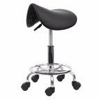 Saddle Chair Ergonomic Computer Chair Beauty Barber Mobile Chair — Black