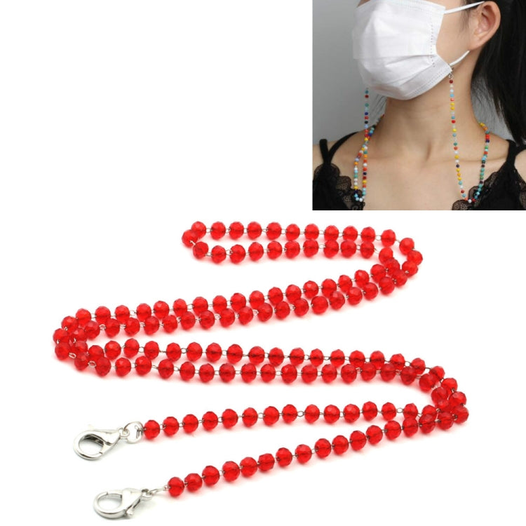 Mask Lanyard Handmade Crystal Bead Chain Anti-Drop Hanging Glasses Chain