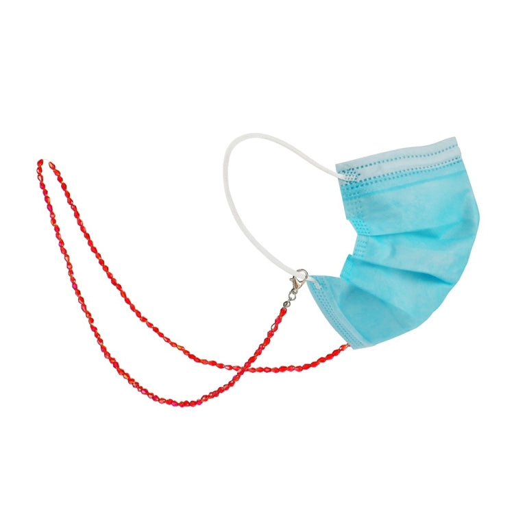 Drop-Shaped Beaded Crystal Mask Anti-Lost Lanyard Fashion Glasses Chain