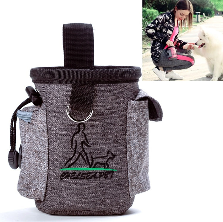 Pet Training Waist Bag Outdoor Multifunctional Snack Bag Pet Supplies — Grey