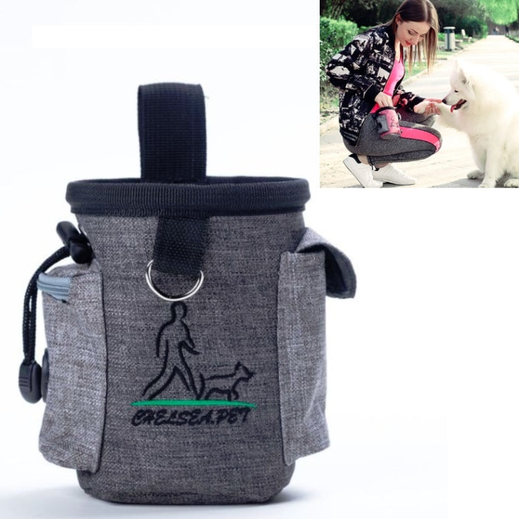 Pet Training Waist Bag Outdoor Multifunctional Snack Bag Pet Supplies — Light Grey
