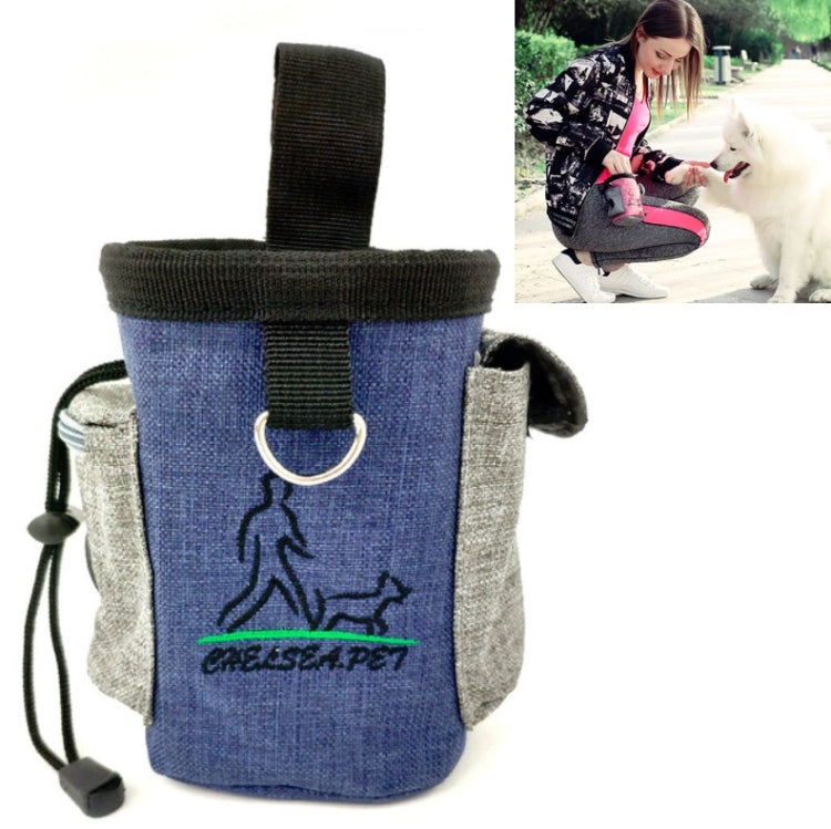 Pet Training Waist Bag Outdoor Multifunctional Snack Bag Pet Supplies — Denim Blue