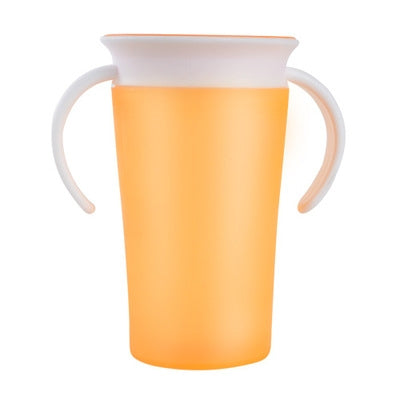 360 Degrees Rotated Baby Learning Drinking Cup With Double Handle Flip — view 10