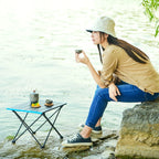 Outdoor Aluminum Alloy Folding Table Camping Picnic Portable Folding Table Barbecue Table Stall Small Dining Table
