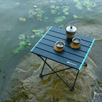 Outdoor Aluminum Alloy Folding Table Camping Picnic Portable Folding Table Barbecue Table Stall Small Dining Table