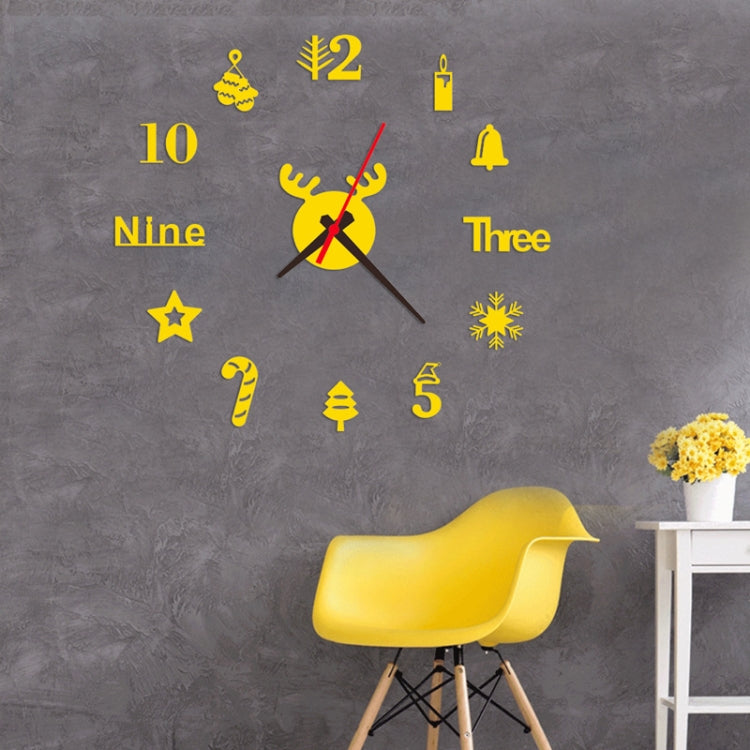 Acrylic 3D Wall Clock DIY Living Room Bedroom Wall Background Decoration