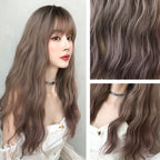 Ladies Long Hair Slightly Curly Wig Natural Fluffy Hair Cover — view 9