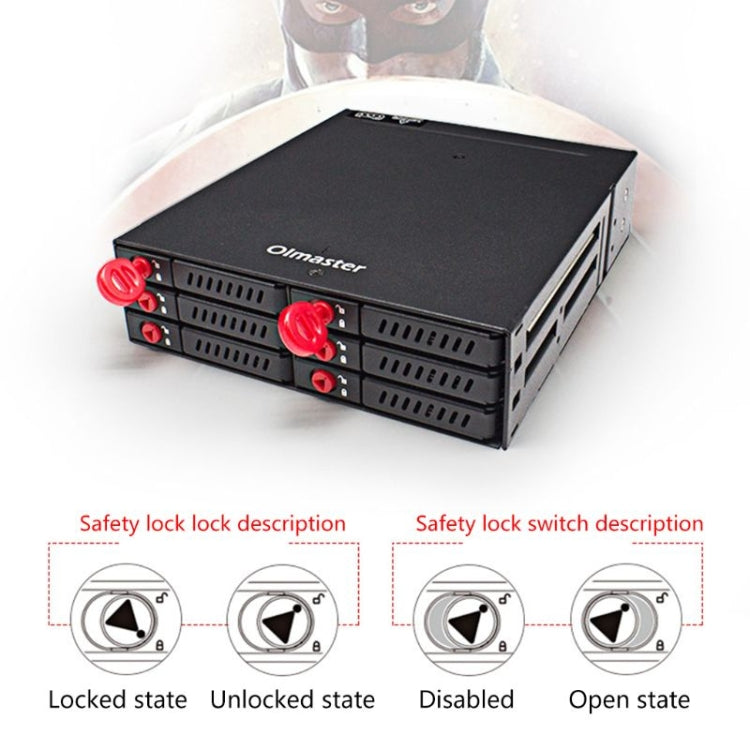 OImaster MR-6601 Six-Bay Optical Drive Hard Disk Box — view 6