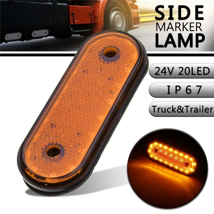 5 PCS MK-095 12-24V 20 LEDs Universal Truck Side Lights Truck Trailer Tail Lights