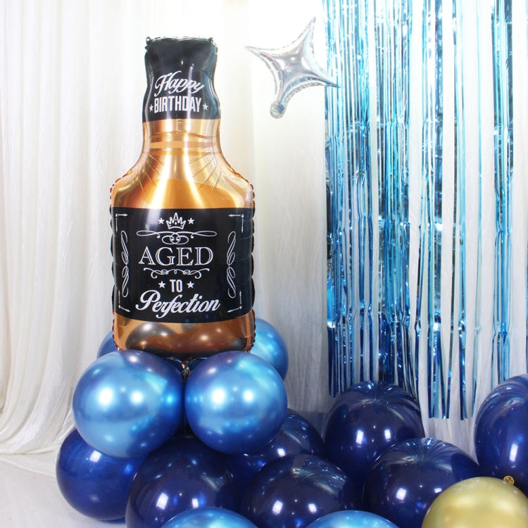 Hanging Flag Whiskey Balloon Chain Set Party Decoration Venue Decoration Props, Blue Balloon Set