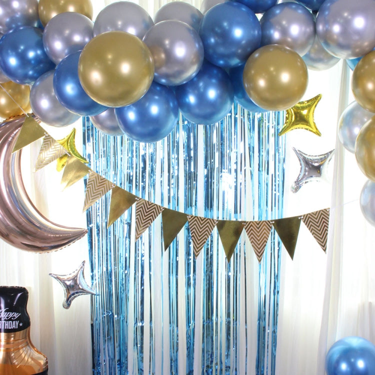 Hanging Flag Whiskey Balloon Chain Set Party Decoration Venue Decoration Props, Blue Balloon Set
