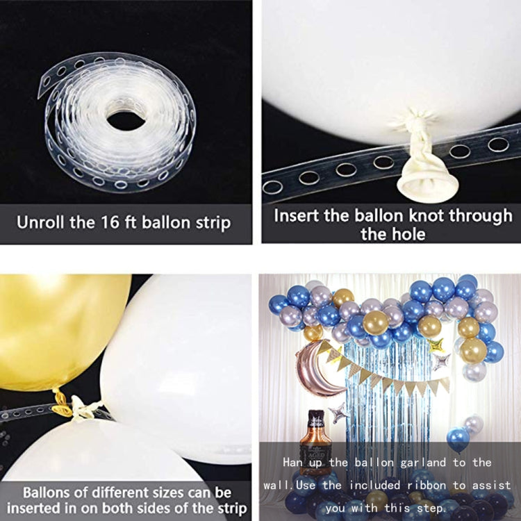Hanging Flag Whiskey Balloon Chain Set Party Decoration Venue Decoration Props, Blue Balloon Set