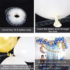 Hanging Flag Whiskey Balloon Chain Set Party Decoration Venue Decoration Props, Blue Balloon Set