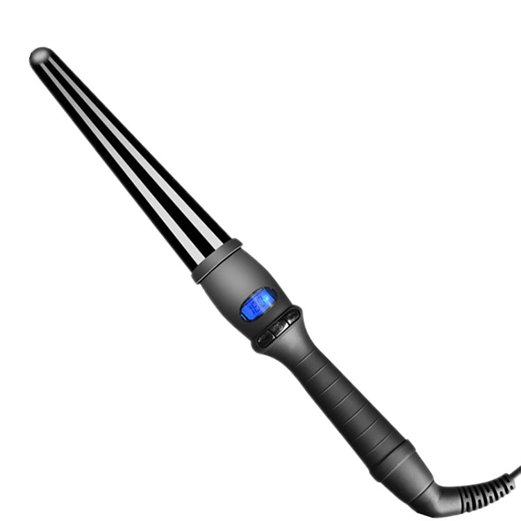 LCD Conical Curling Iron Single Tube Ceramic Glaze Pear Flower Cone
