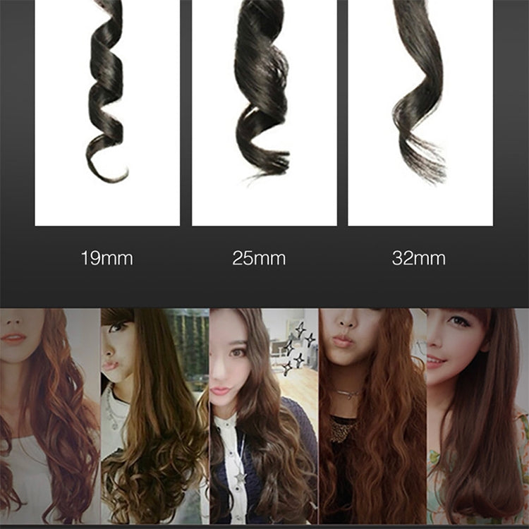 LCD Conical Curling Iron Single Tube Ceramic Glaze Pear Flower Cone