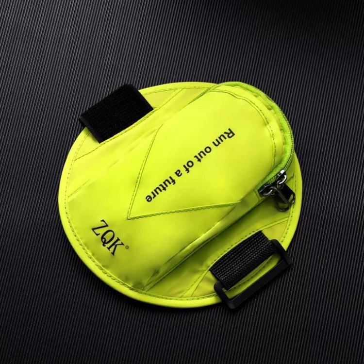 ZQK Sports Reflective Arm Bag Night Running Mobile Phone Arm Bag Is Suitable For Mobile Phones Under 6 Inches — Fluorescent Green