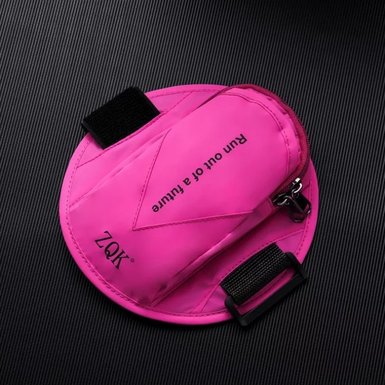 ZQK Sports Reflective Arm Bag Night Running Mobile Phone Arm Bag Is Suitable For Mobile Phones Under 6 Inches — Rose Red