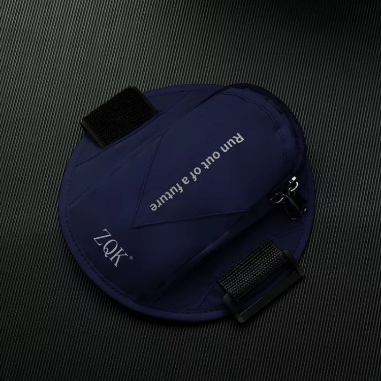 ZQK Sports Reflective Arm Bag Night Running Mobile Phone Arm Bag Is Suitable For Mobile Phones Under 6 Inches — Navy Blue
