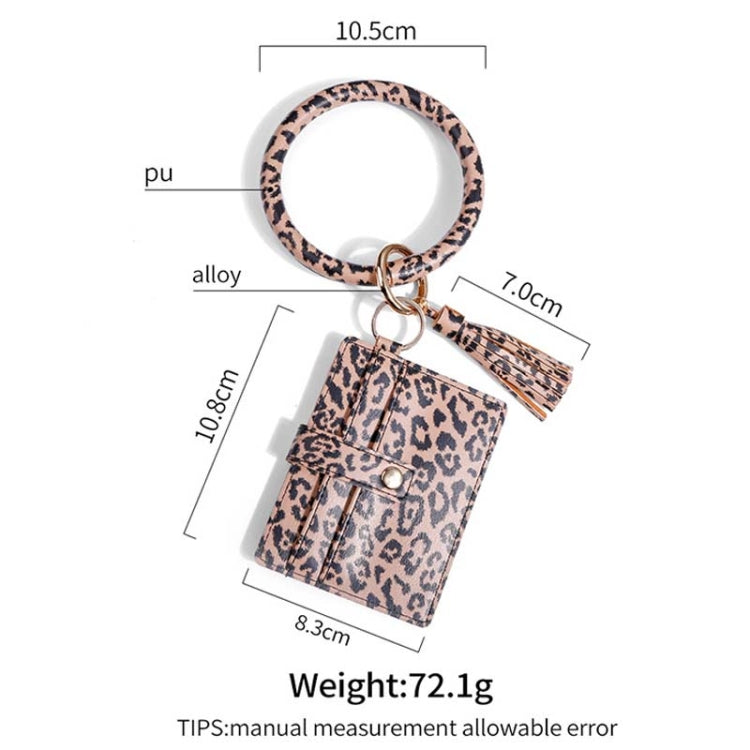 Wrist Ring PU Leather Card Case Key Chain Coin Purse — view 5