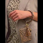 Wrist Ring PU Leather Card Case Key Chain Coin Purse — view 6
