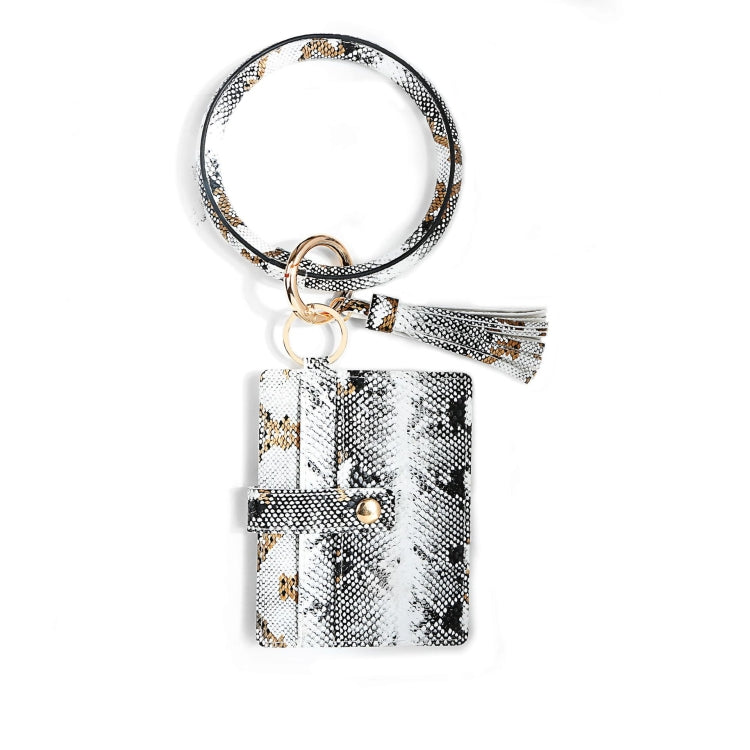 Wrist Ring PU Leather Card Case Key Chain Coin Purse — view 10