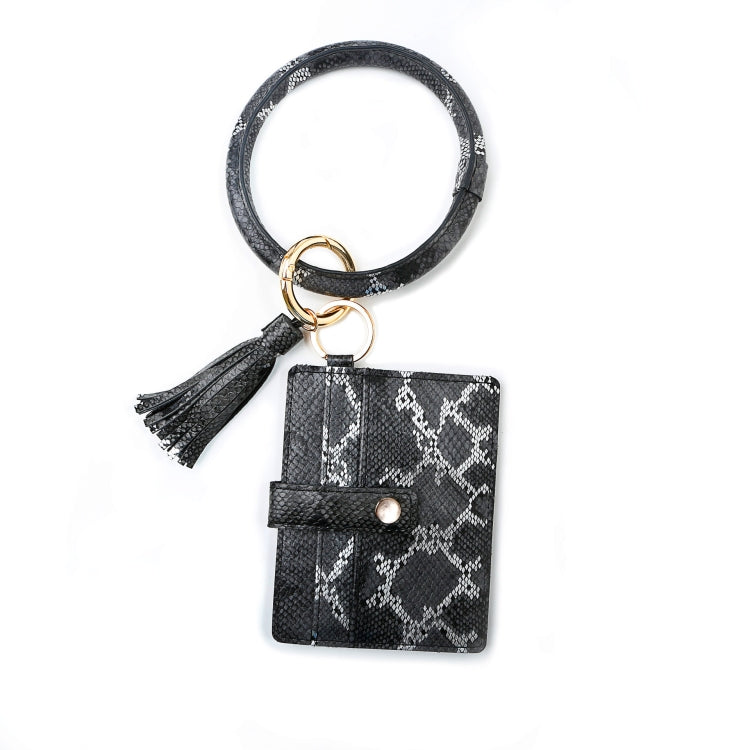 Wrist Ring PU Leather Card Case Key Chain Coin Purse — view 11