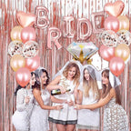 Set Rose Gold Bridal Party Decoration, Bachelor Girl Party Decoration