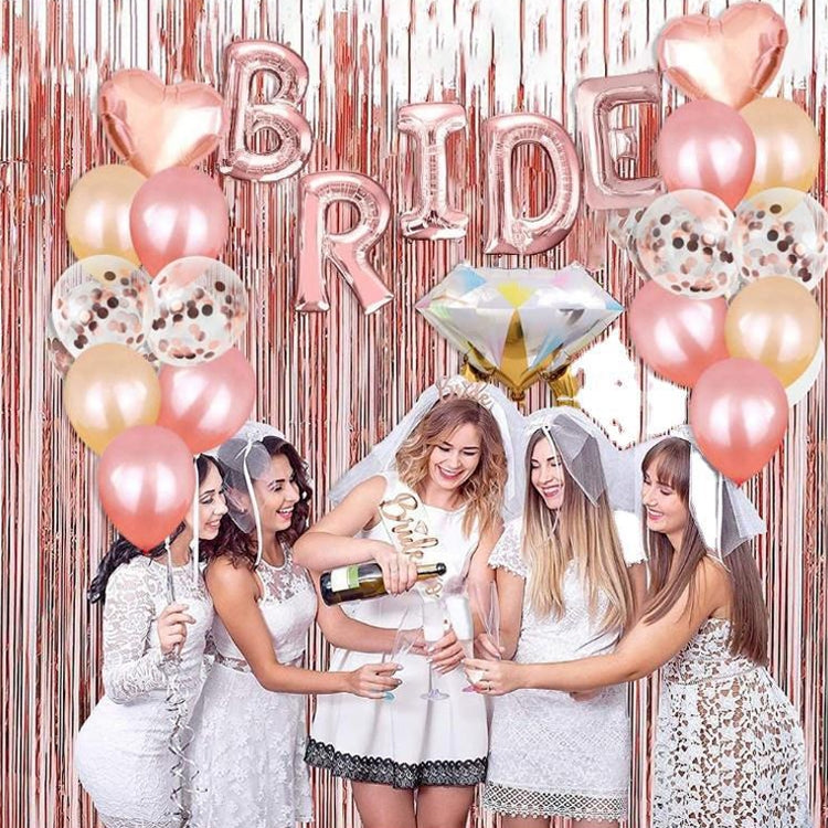 Set Rose Gold Bridal Party Decoration, Bachelor Girl Party Decoration