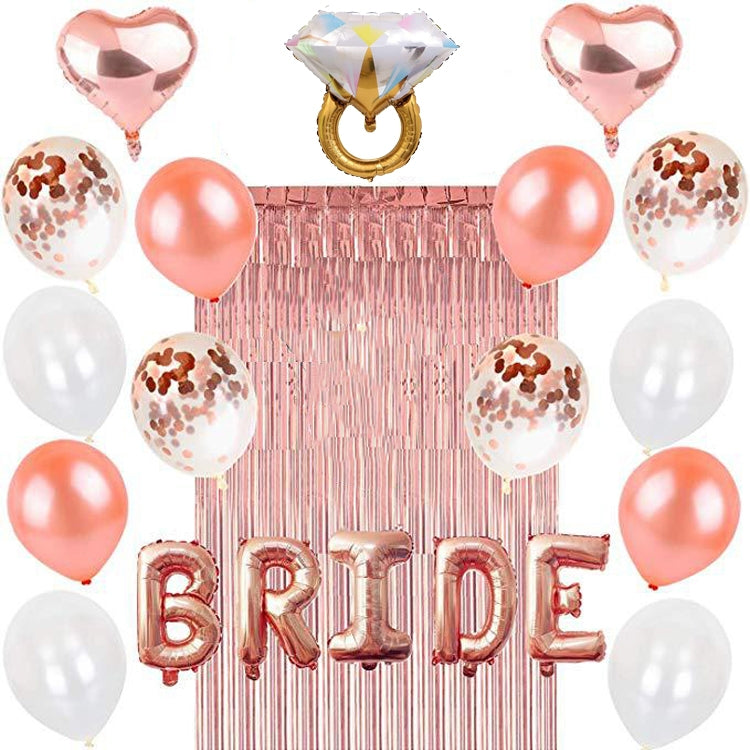 Set Rose Gold Bridal Party Decoration, Bachelor Girl Party Decoration
