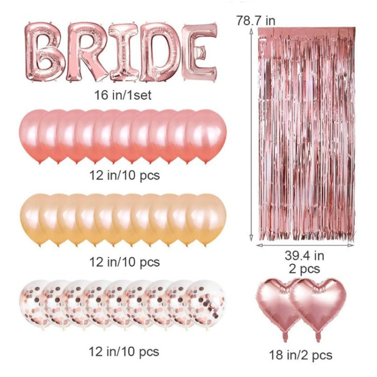 Set Rose Gold Bridal Party Decoration, Bachelor Girl Party Decoration