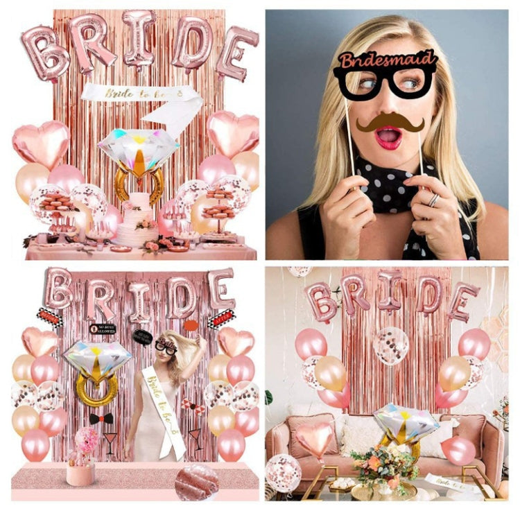 Set Rose Gold Bridal Party Decoration, Bachelor Girl Party Decoration
