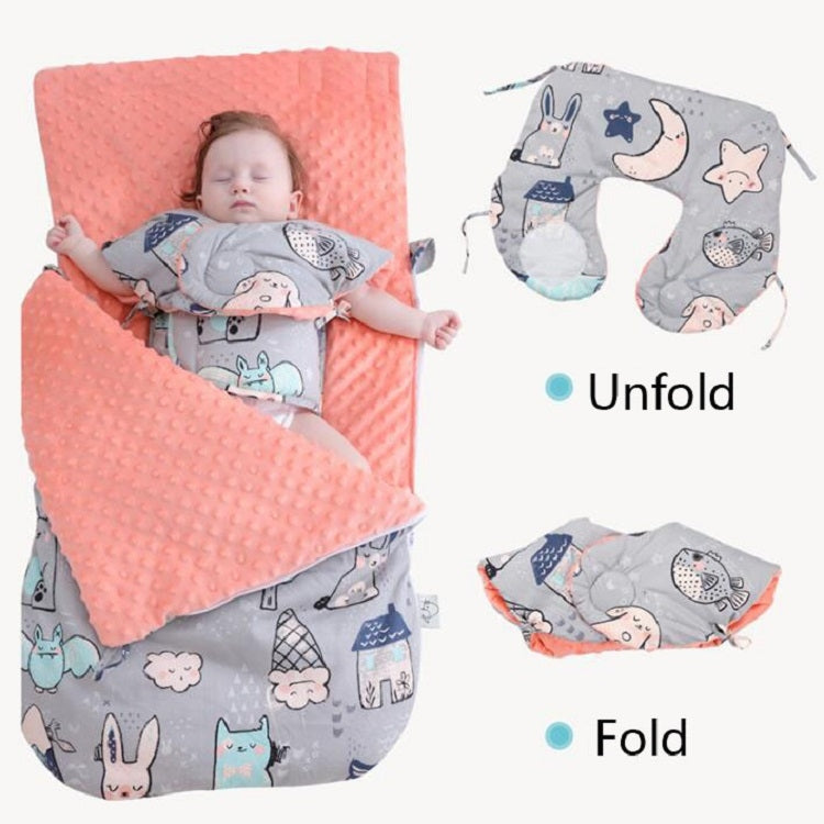 Baby Cotton Anti-Shock Autumn And Winter Thickening Dual-Use Newborn Quilt Baby Peas Blanket Sleeping Bag