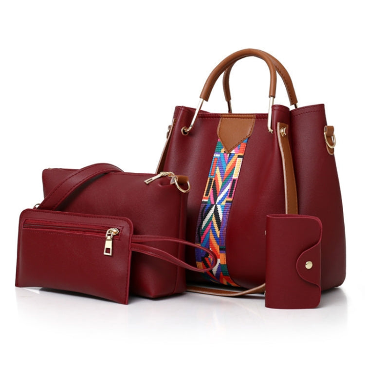 4 in 1 All-Match Messenger Handbag Ladies Fashion Large-Capacity Bag — White