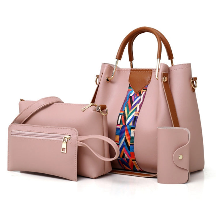 4 in 1 All-Match Messenger Handbag Ladies Fashion Large-Capacity Bag — Brown