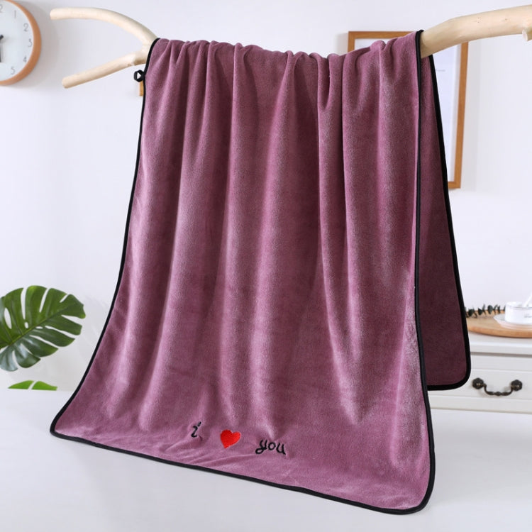 Soft Thick Absorbent Fiber Couple Large Bath Towels — Brown