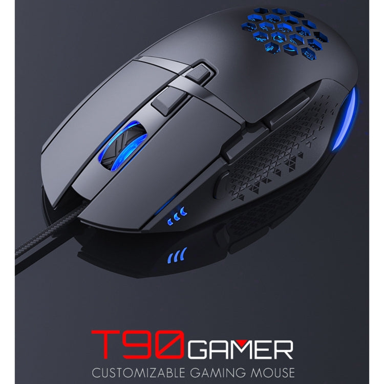 iMICE T90 8 Keys 7200DPI USB Wired Luminous Gaming Mouse, Cable Length: 1.8m