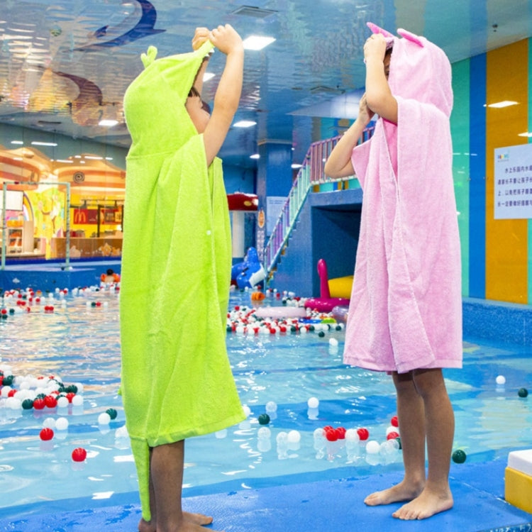 Cotton Cloak Home Bathroom Lengthen Children Wearable Bath Towel 70 cm — view 5