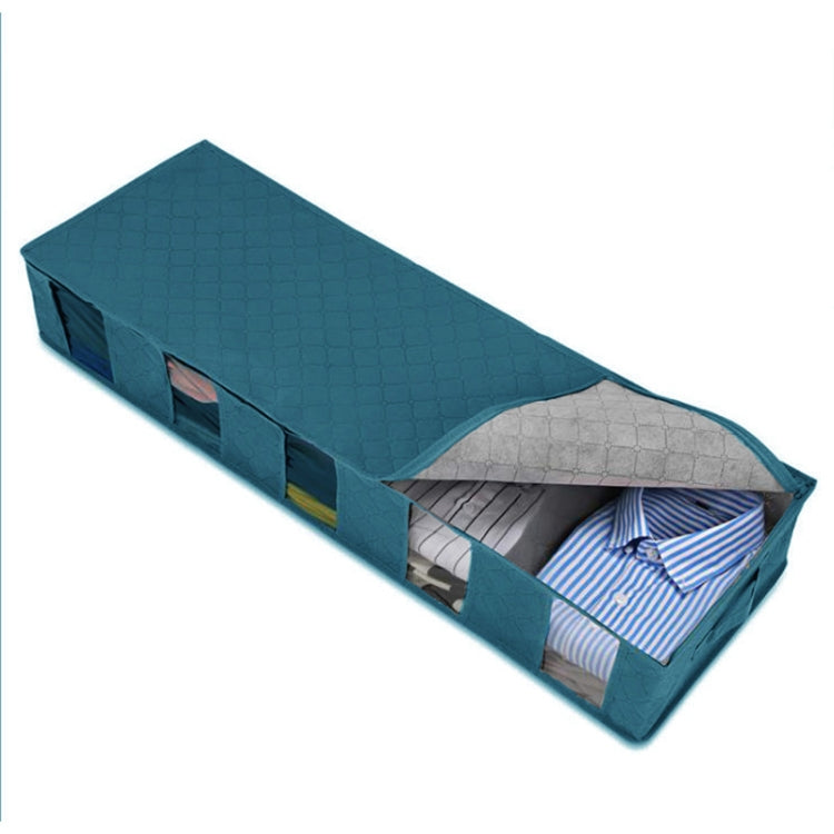 Non-Woven Bed Storage Box Foldable Quilt Clothes Dust-Proof & Moisture-Proof Storage Bag — Gray