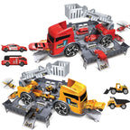 Children Toy Tractor Container Truck Simulation Parking Lot Car Model Set — view 4