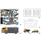 Children Toy Tractor Container Truck Simulation Parking Lot Car Model Set — view 6